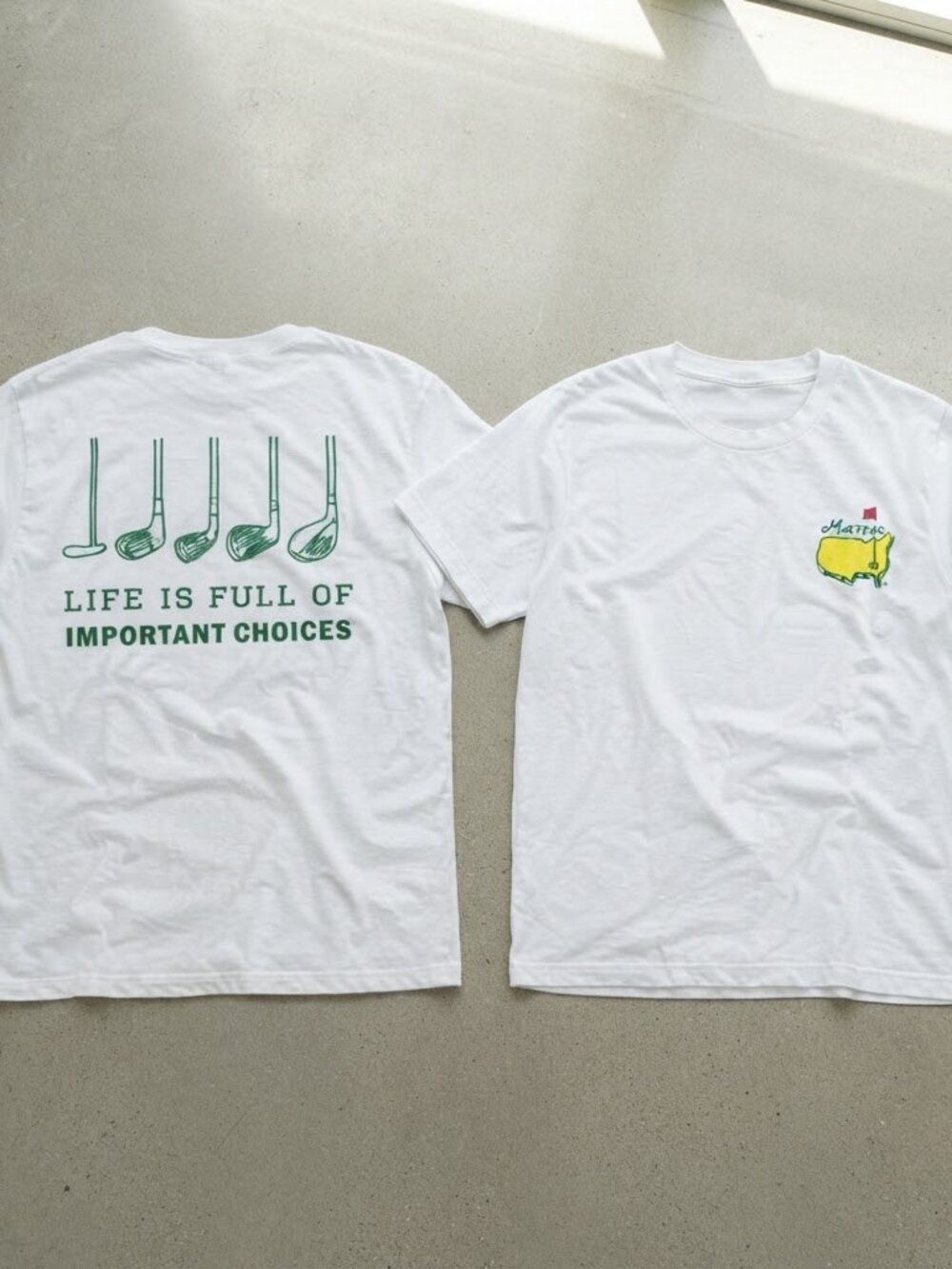The Masters Life Is Full Of Important Choices White T-Shirt S-4XL